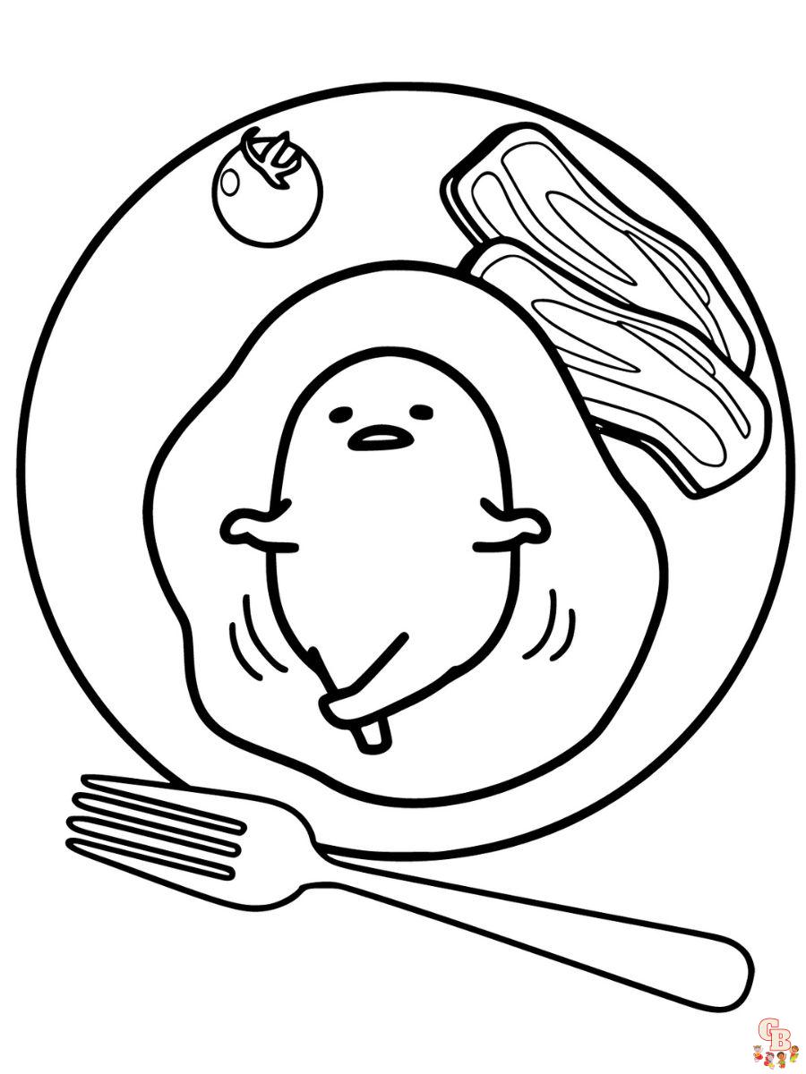 gudetama coloring pages printable