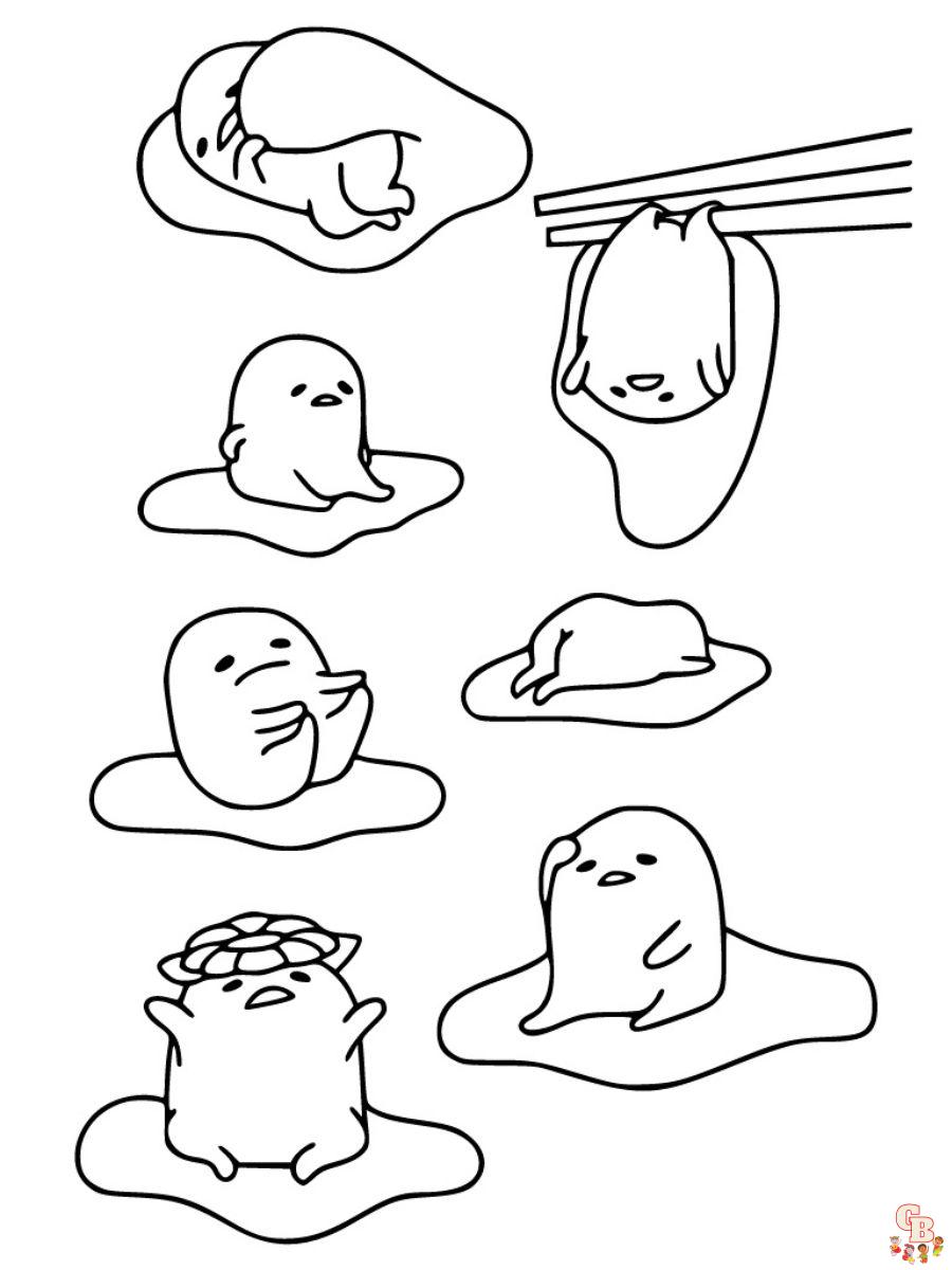 gudetama coloring pages to print free