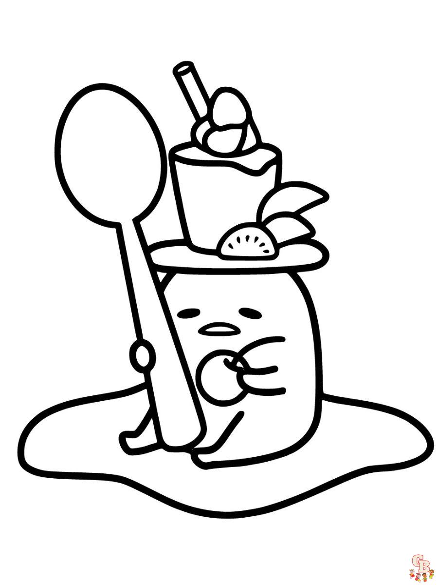 gudetama coloring sheet