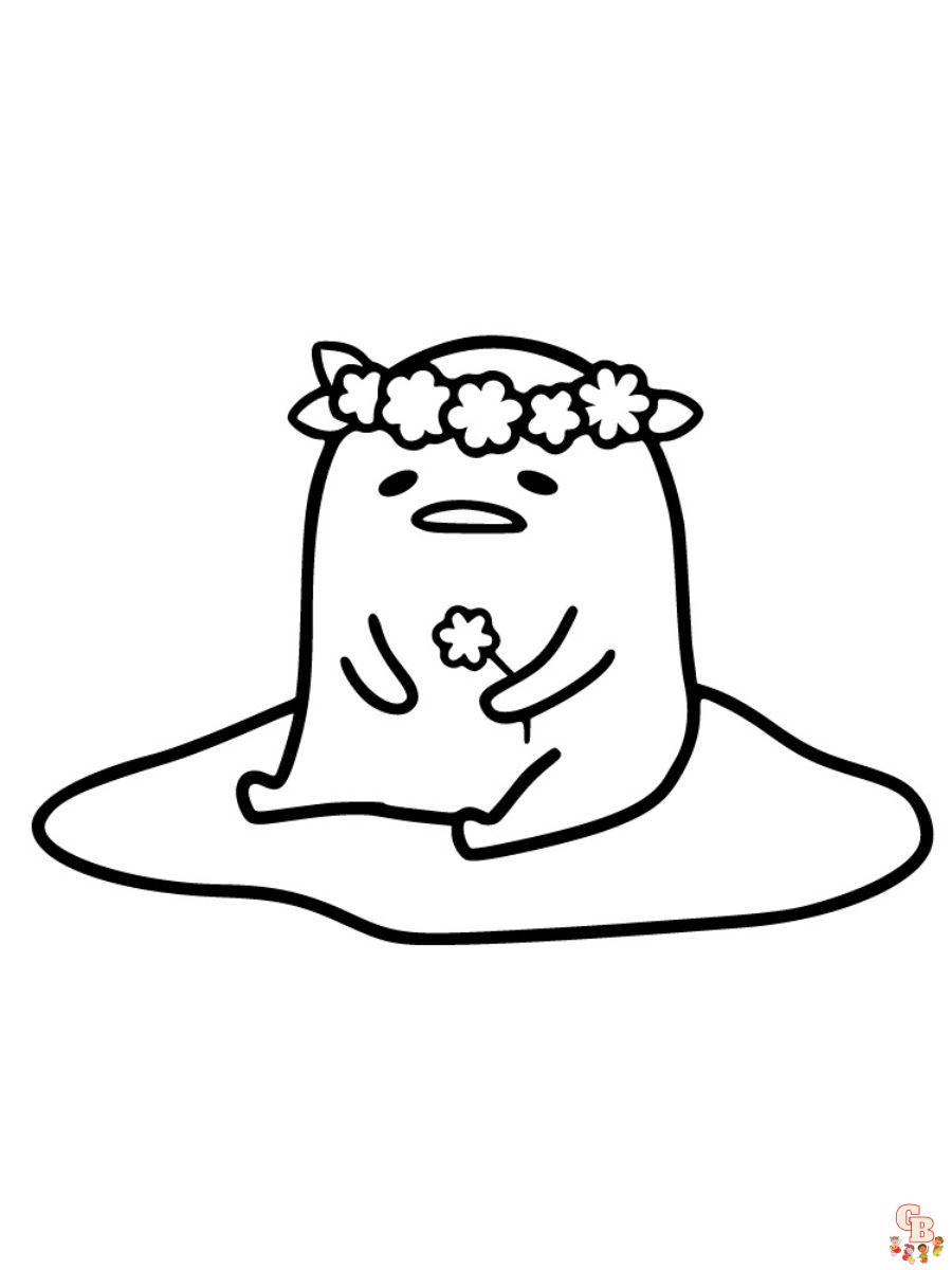 gudetama coloring sheets free