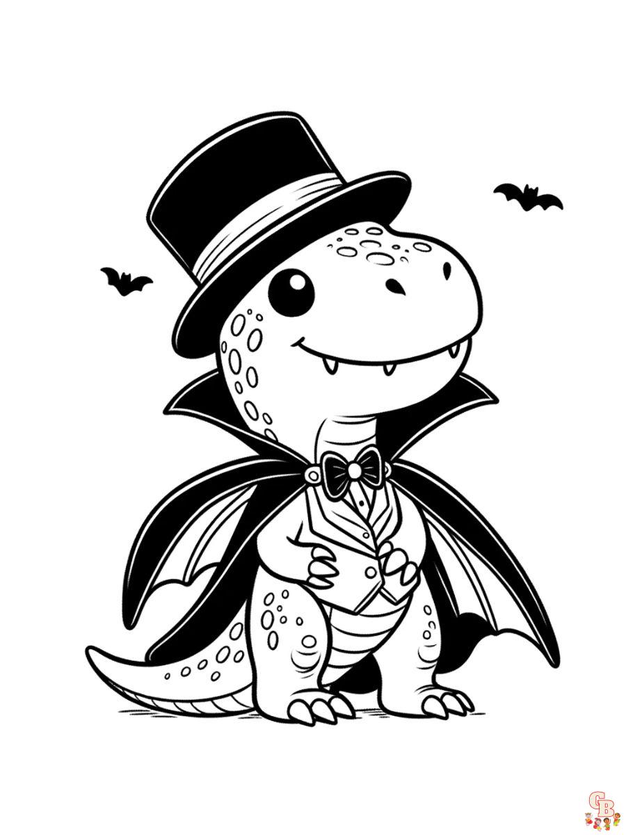 halloween coloring pages dinosaur