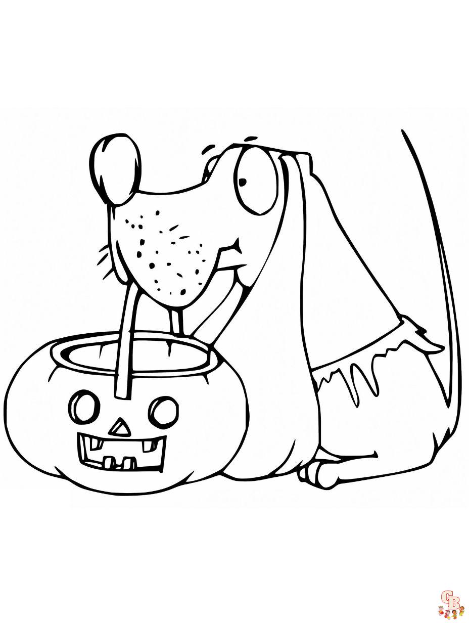 halloween dog coloring pages