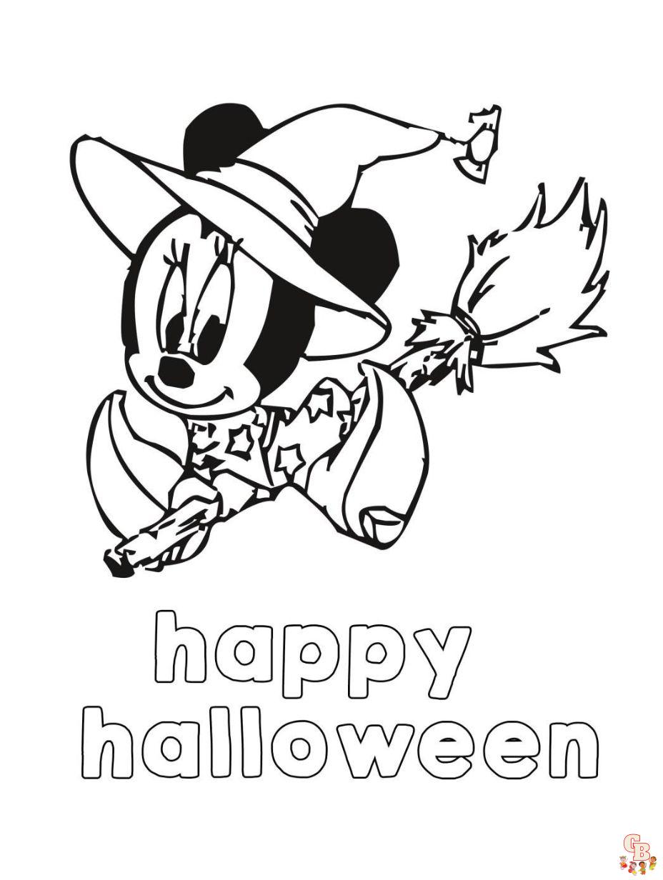 halloween mickey mouse coloring pages