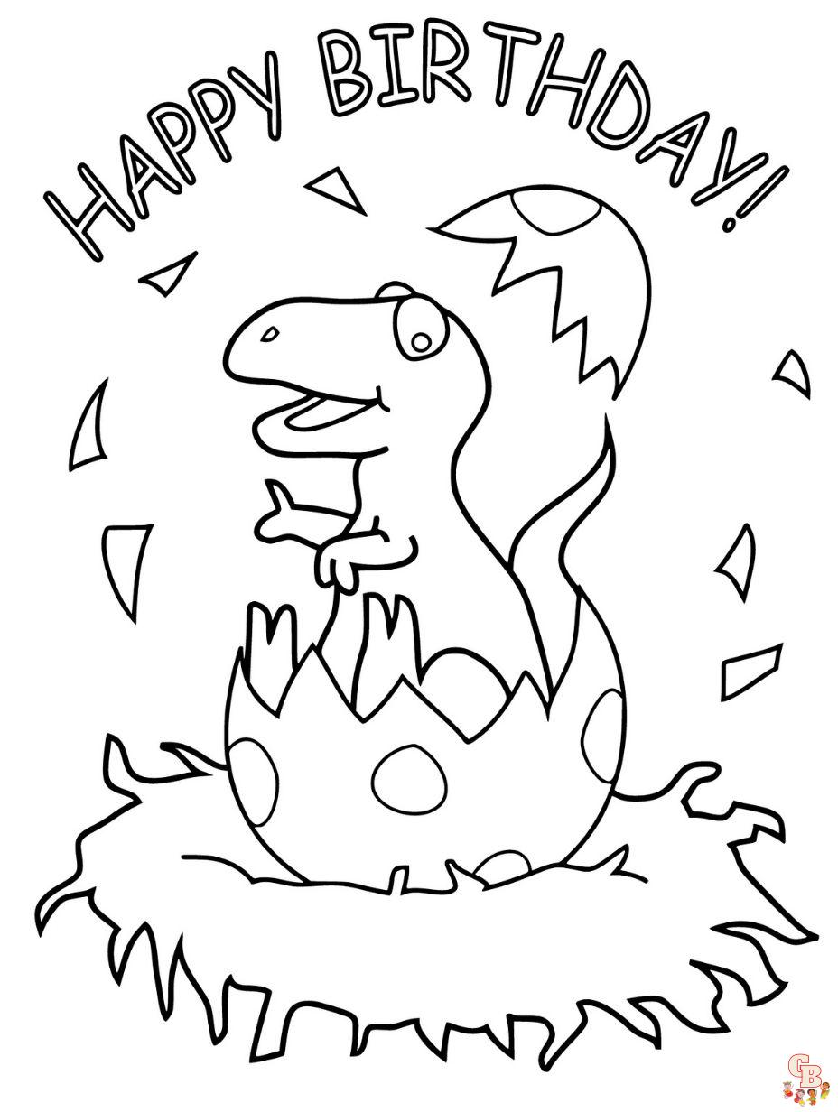 happy birthday dragon coloring pages