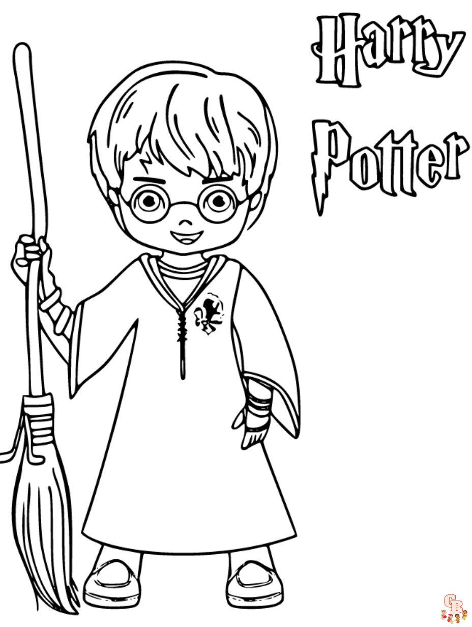 harry potter cute coloring pages