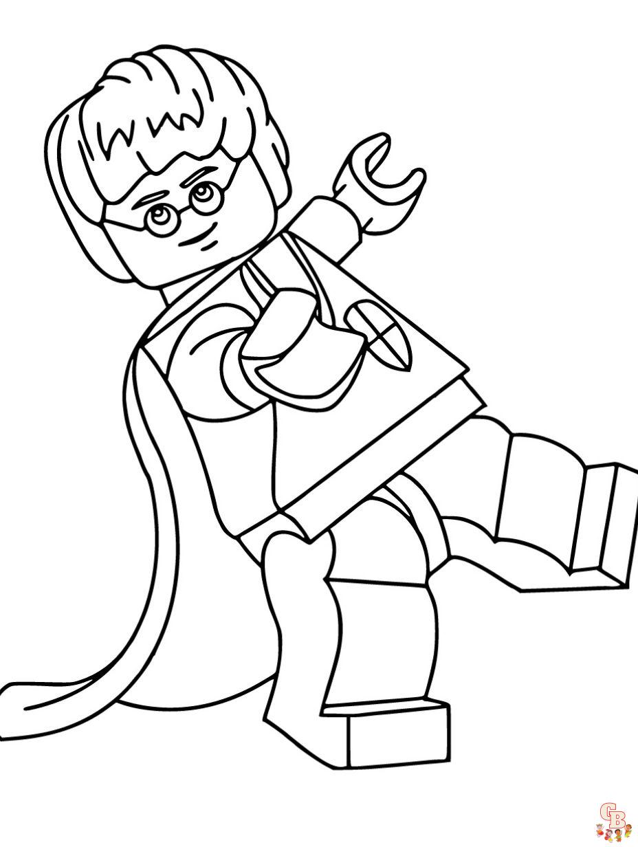 harry potter lego coloring page