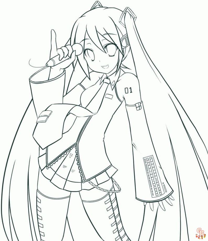 hatsune miku coloring pages