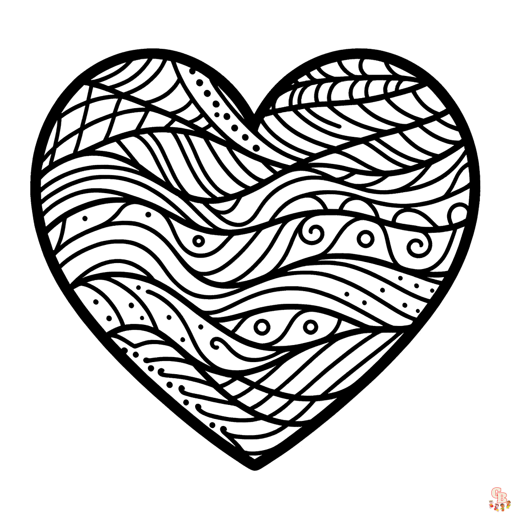 heart coloring pages for adults