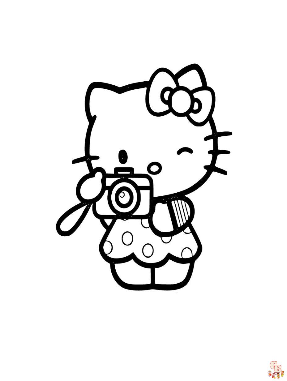 hello kitty color pages