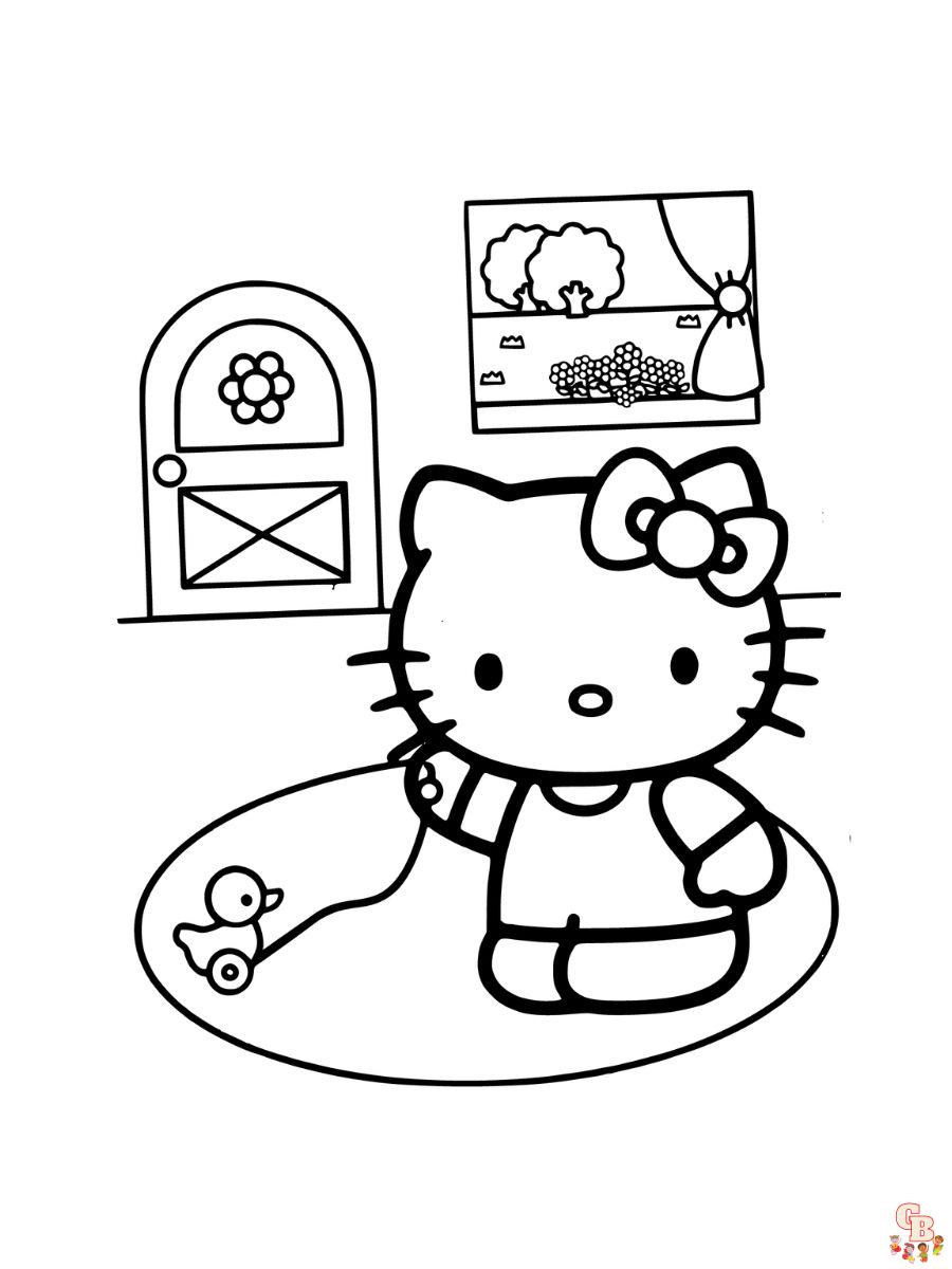 hello kitty color pages