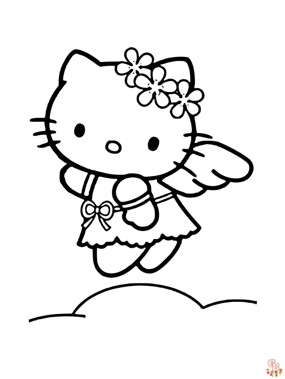 hello kitty color pages to print