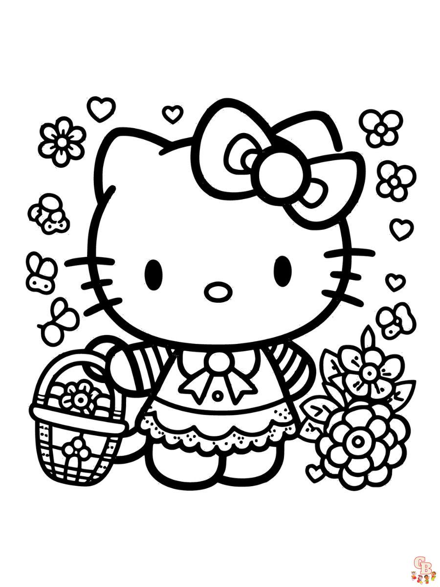 hello kitty coloring page