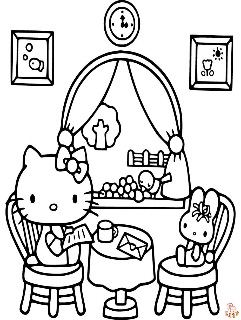 hello kitty coloring pages for adults