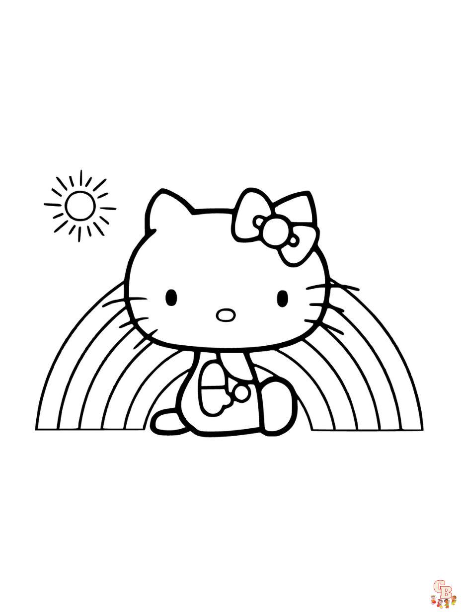 hello kitty coloring pages free