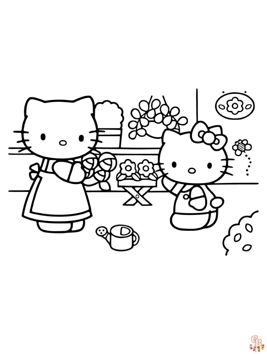 hello kitty coloring pages print