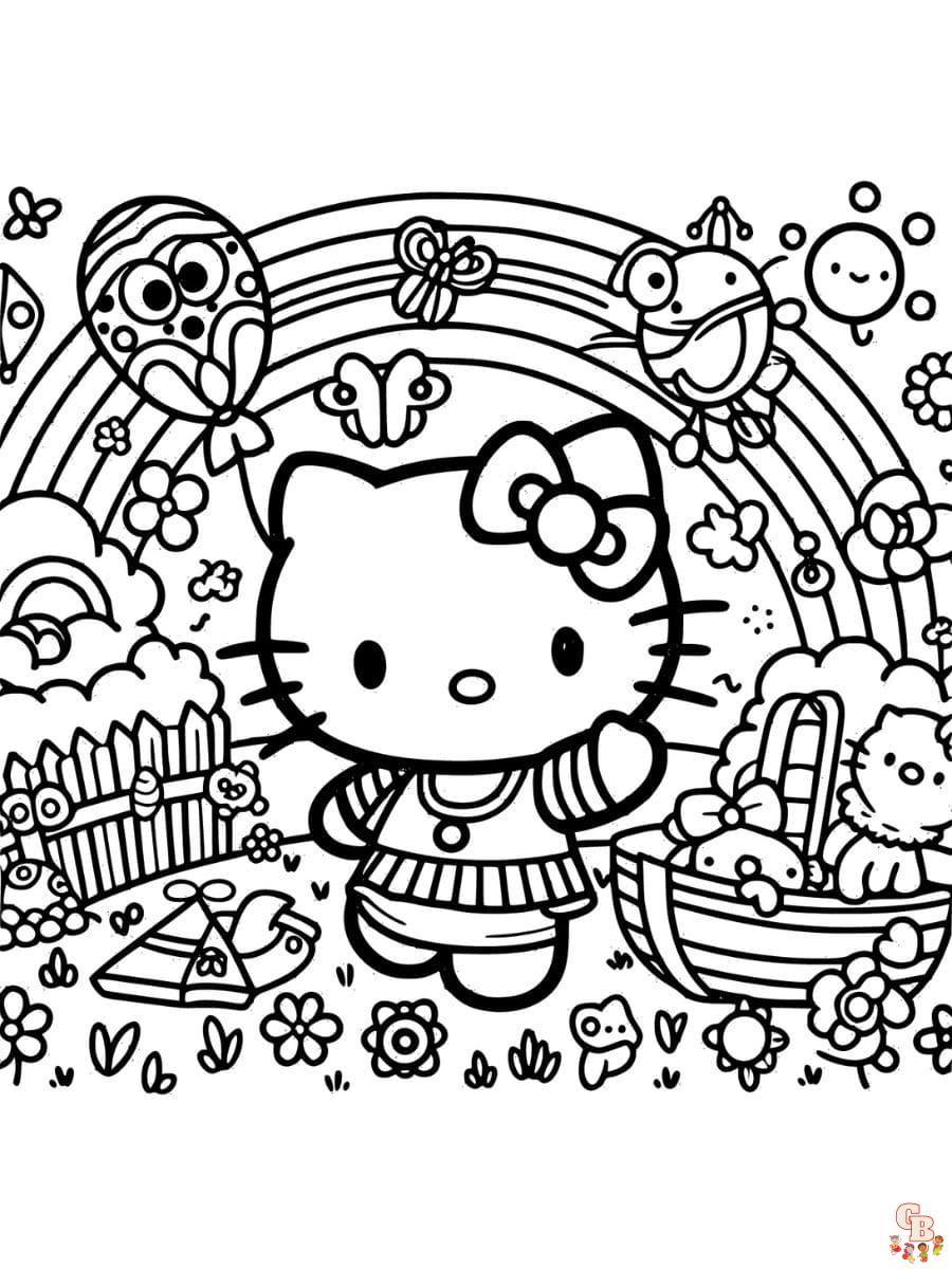 hello kitty coloring pages printable