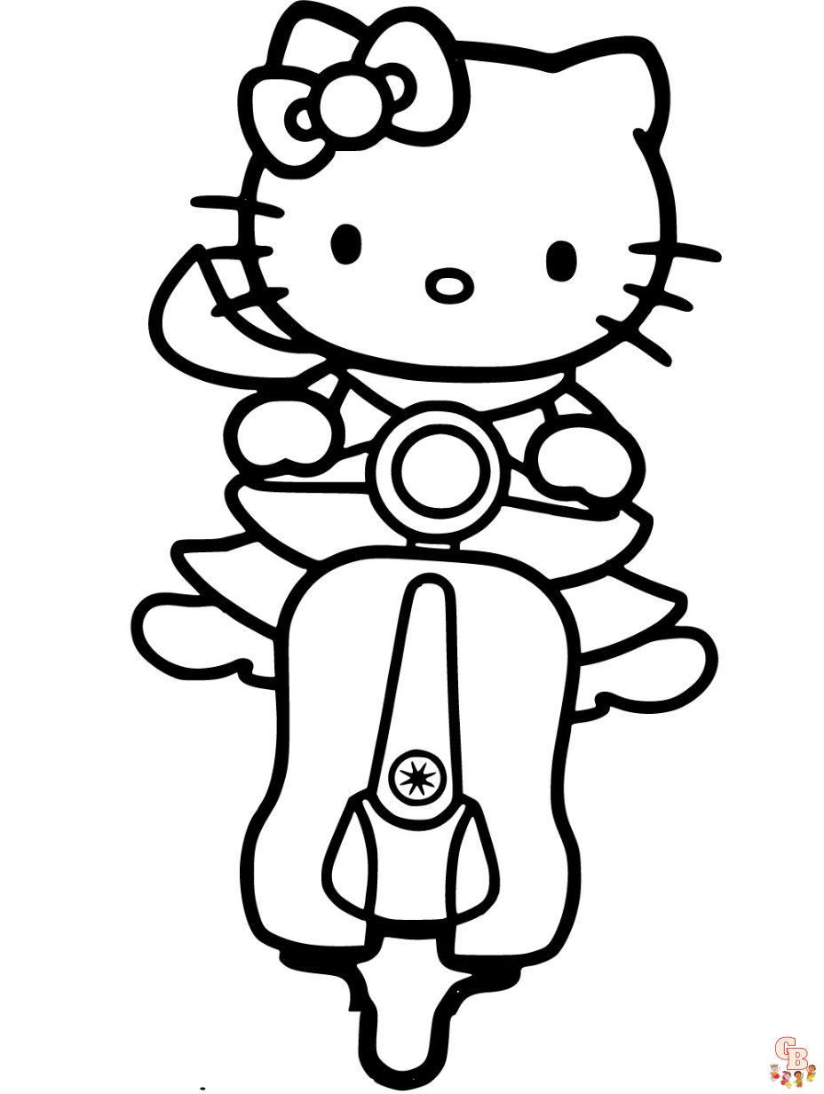 hello kitty coloring pages printable free