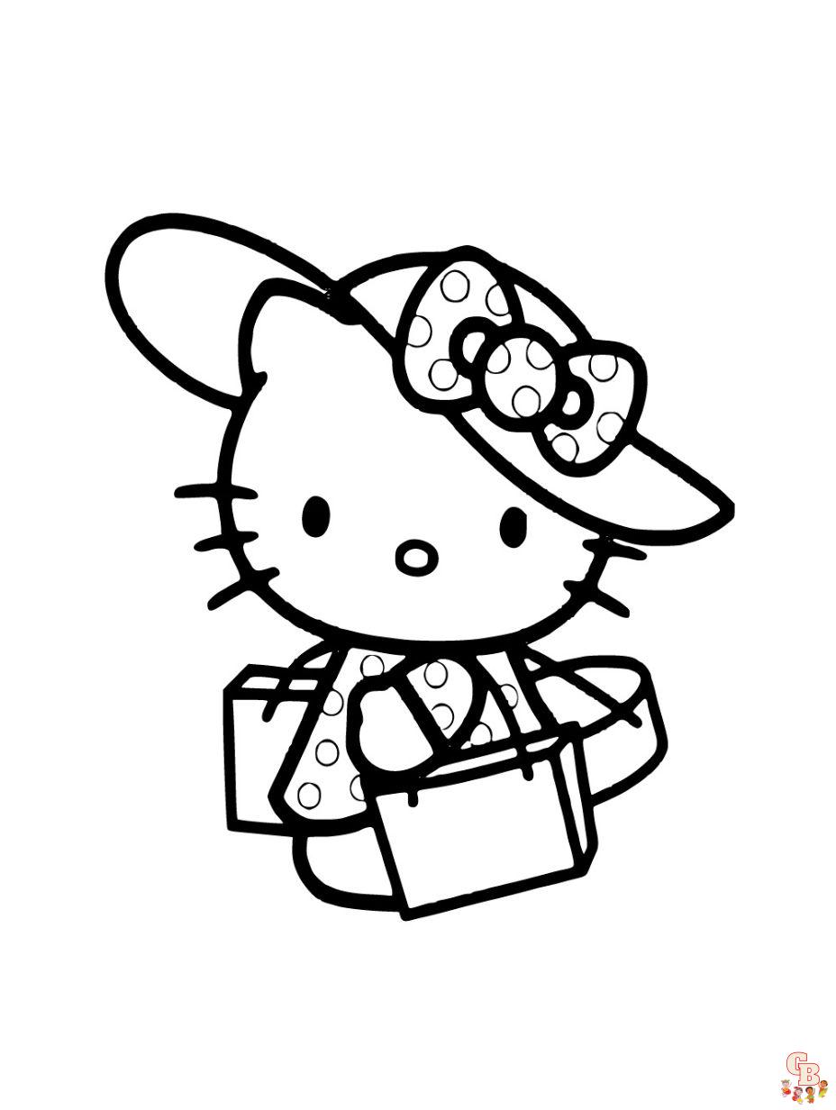 hello kitty coloring pages printable