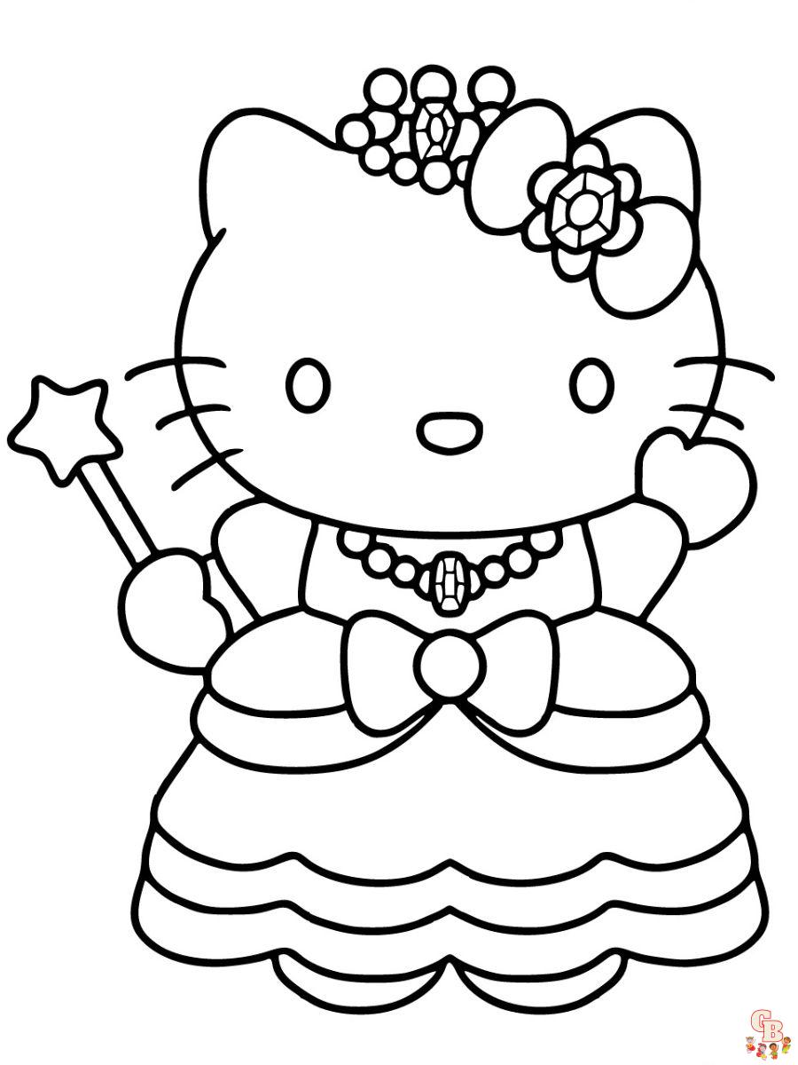 hello kitty cute coloring pages