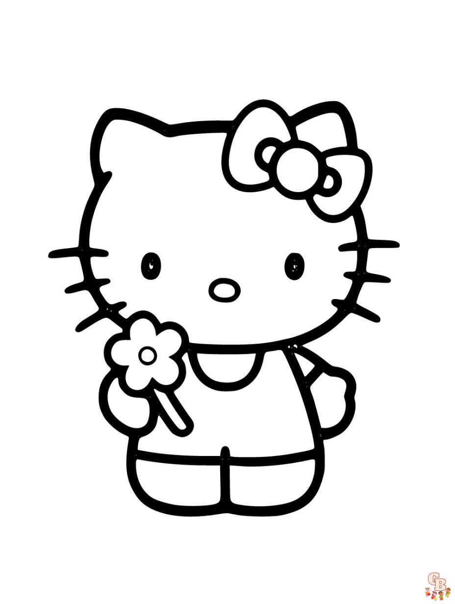 hello kitty free printable coloring pages