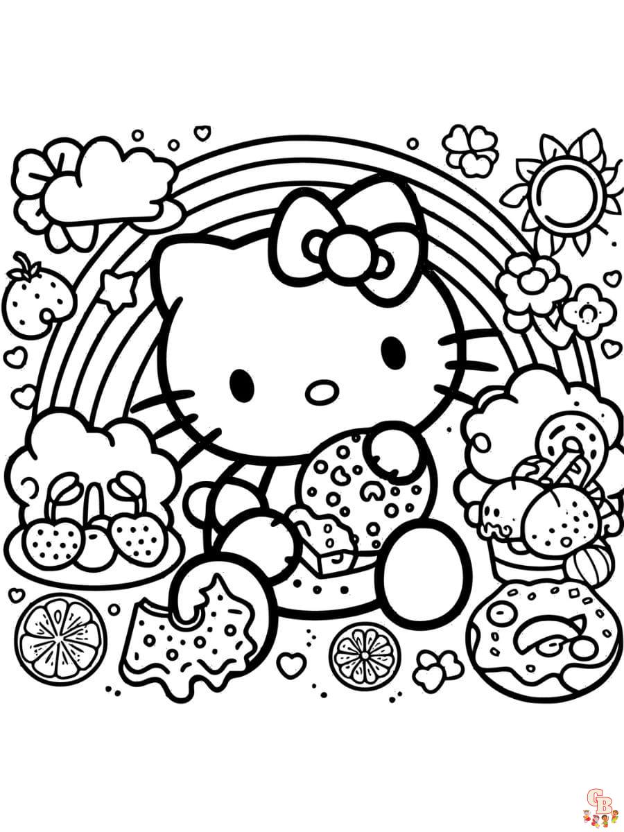 hello kitty printable color pages