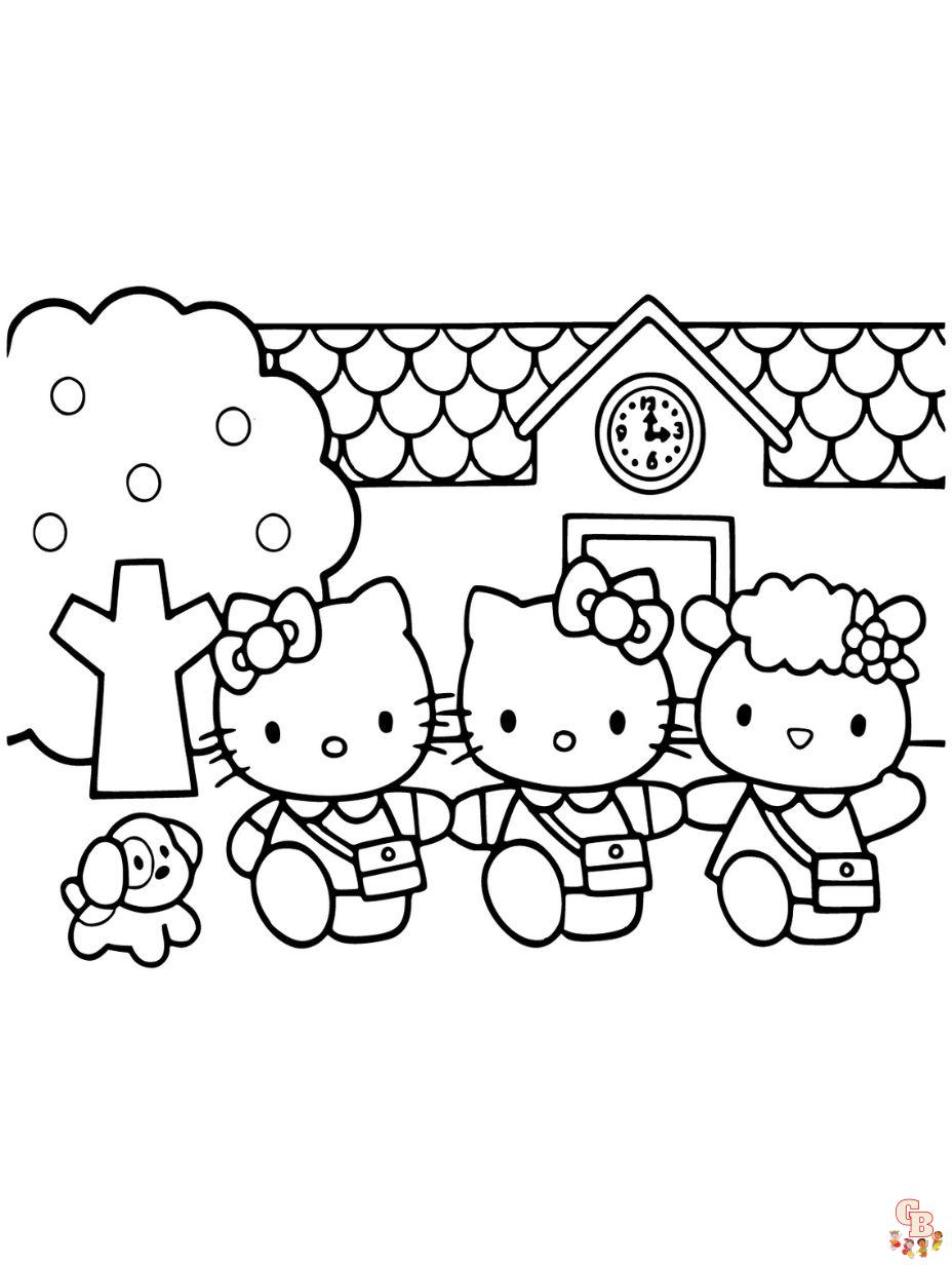 hello kitty printable coloring page