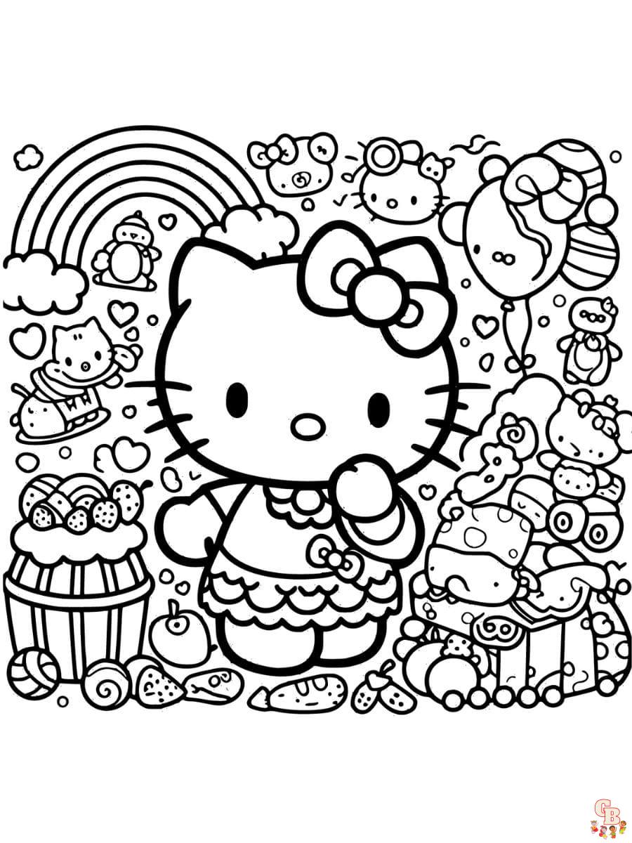 hello kitty printable coloring pages