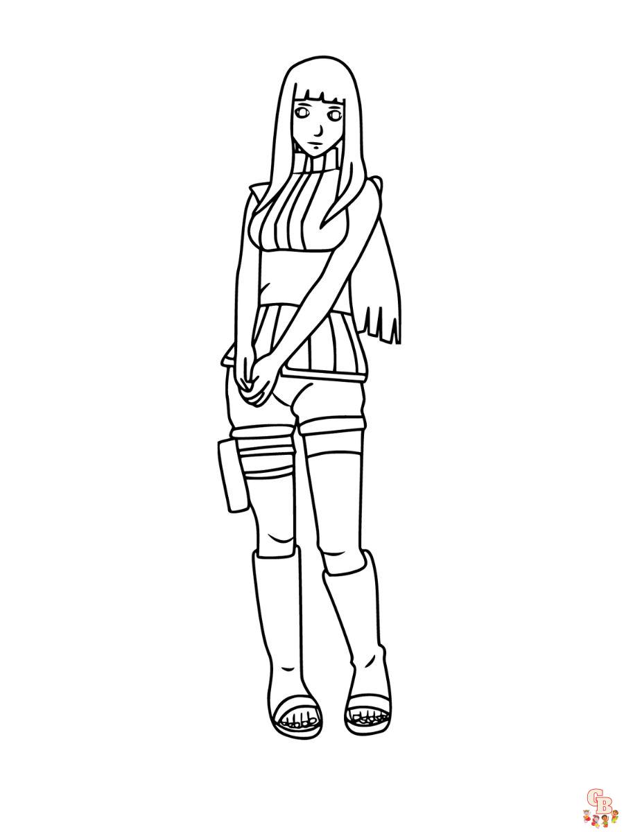 hinata coloring page