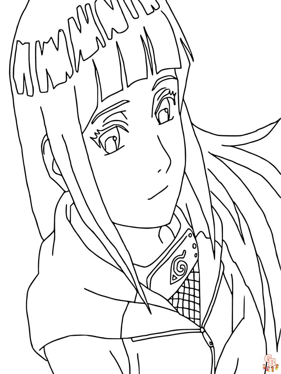 hinata hyuga coloring page