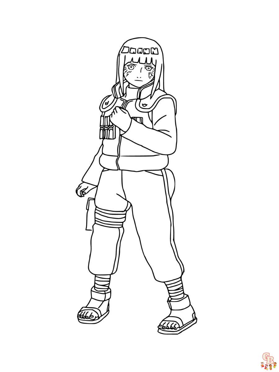 hinata hyuga coloring pages hot