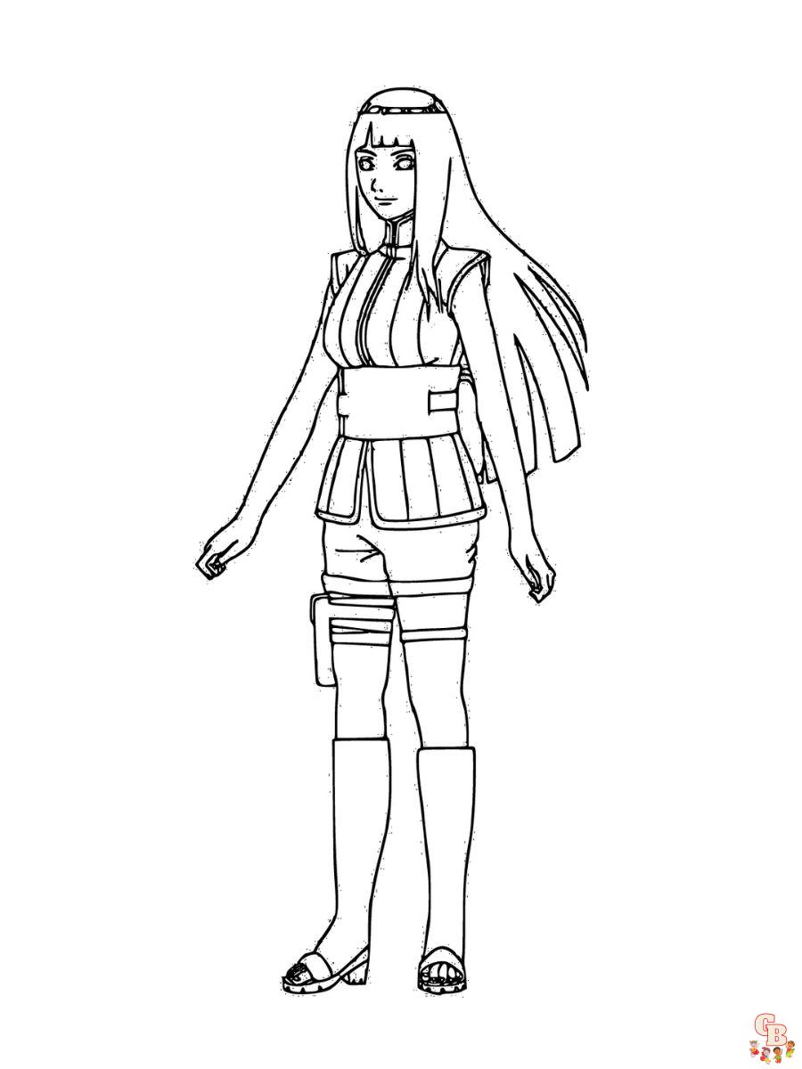 hinata hyuga coloring pages