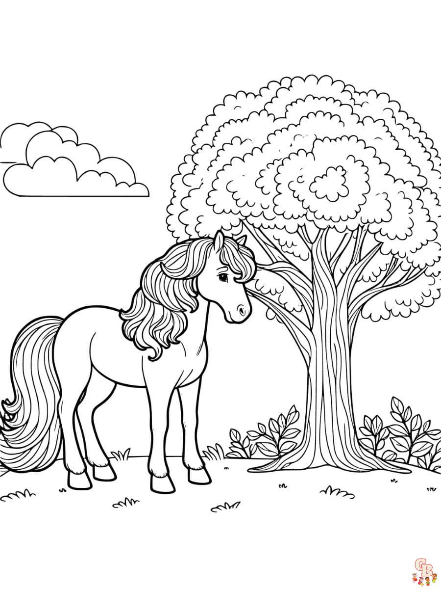 horse coloring pages for adults