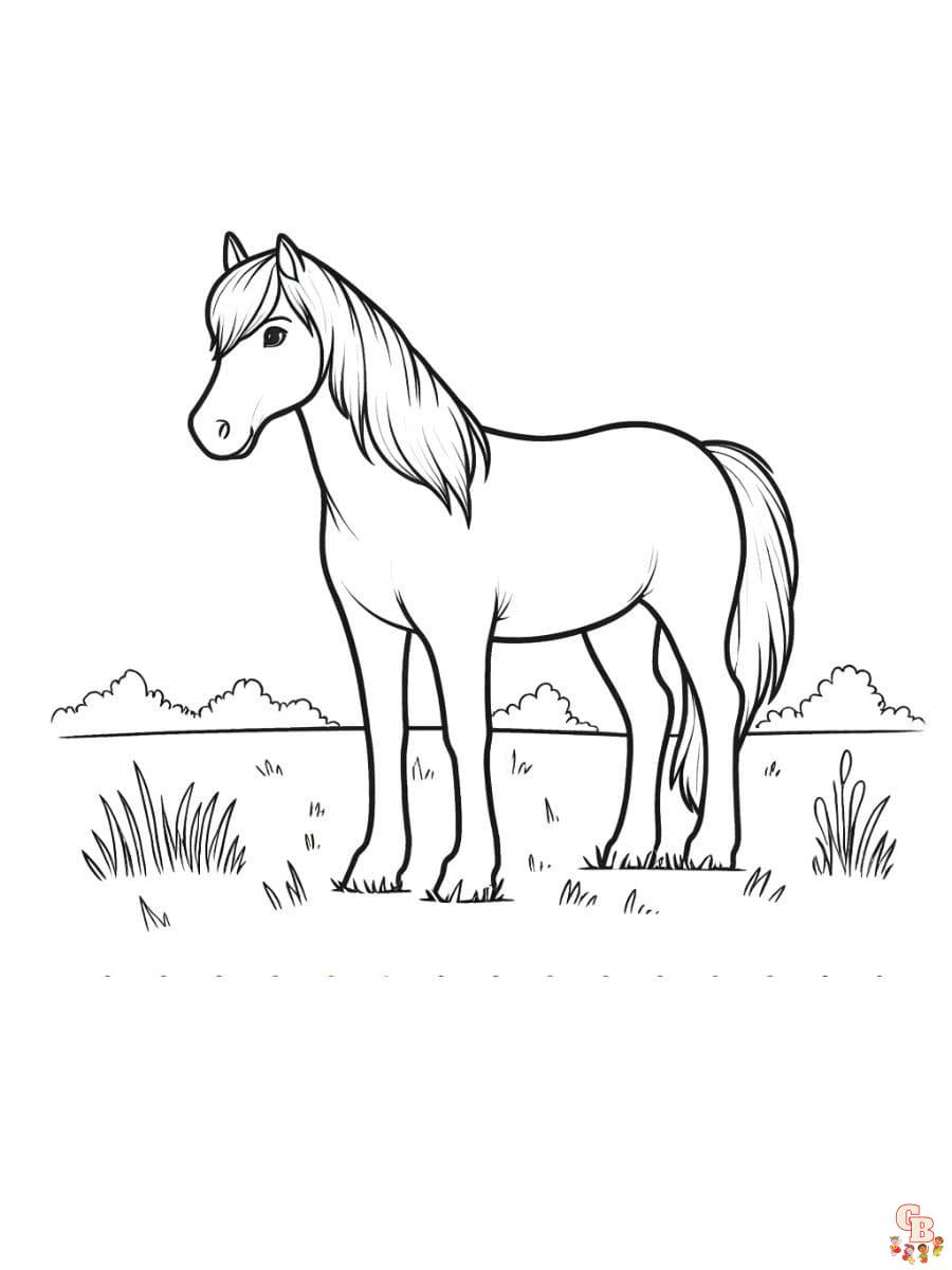 horse coloring pages for kids