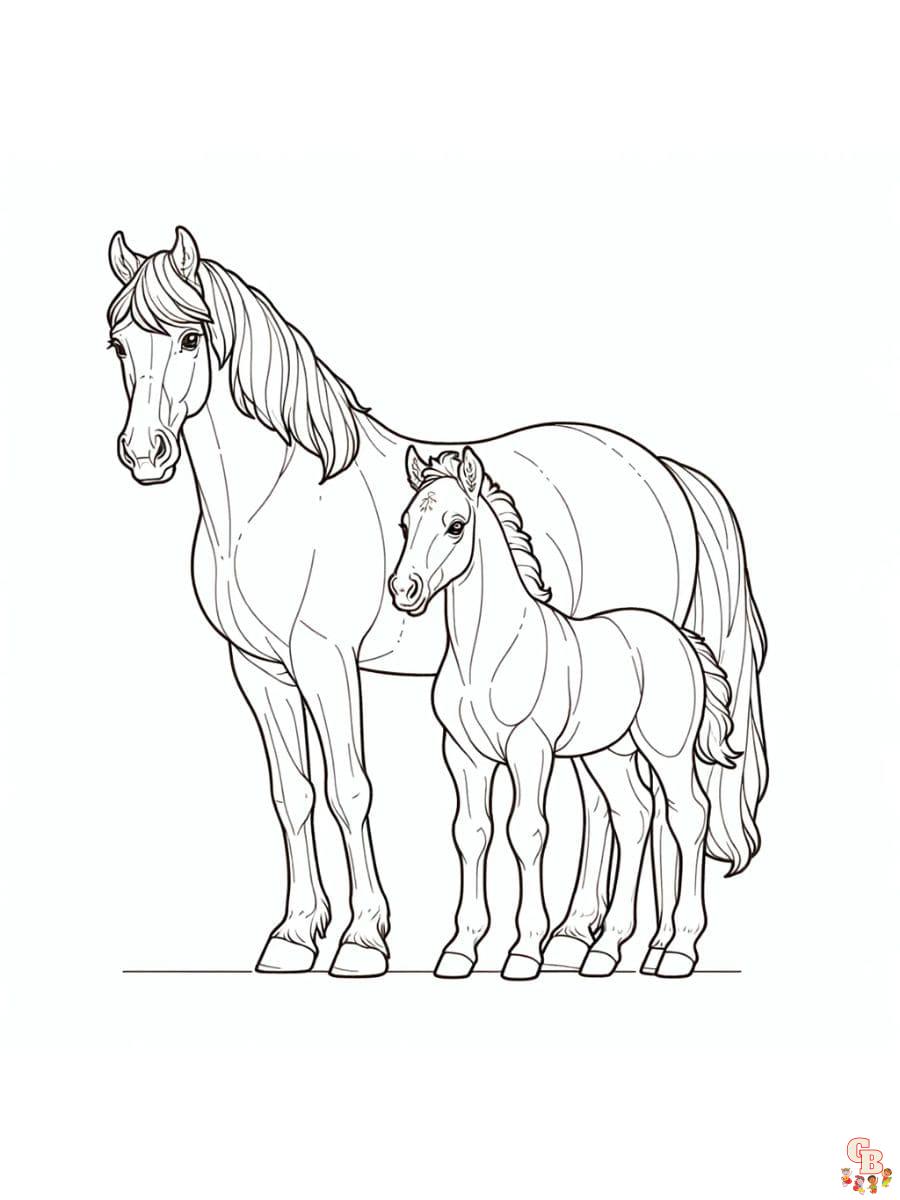 horse coloring pages free