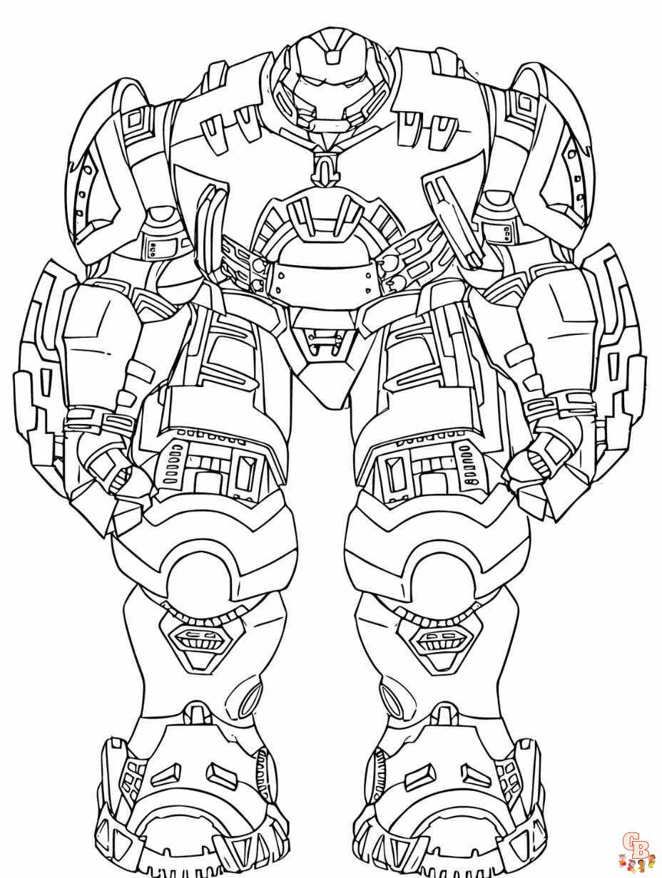 hulk buster coloring page