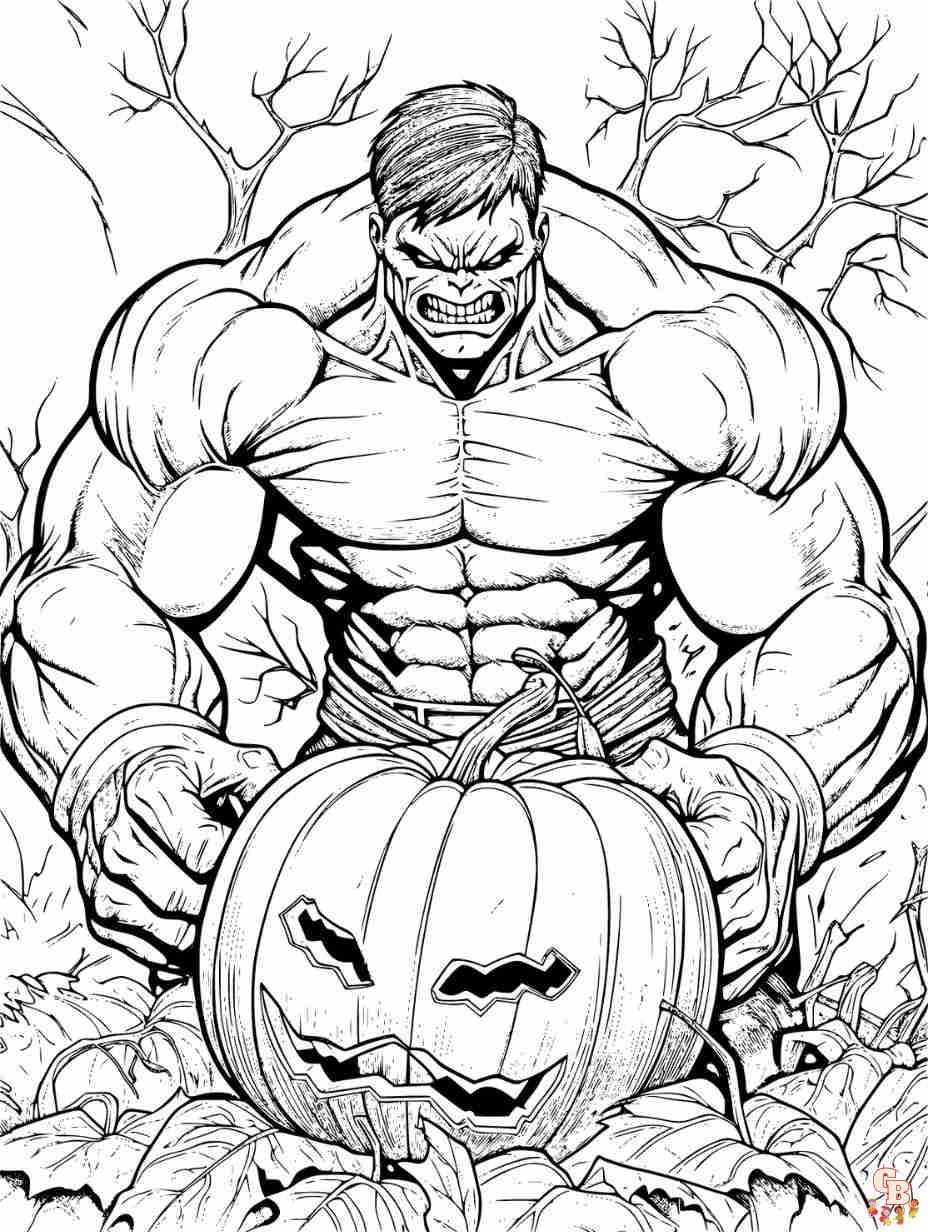 hulk halloween coloring pages printable