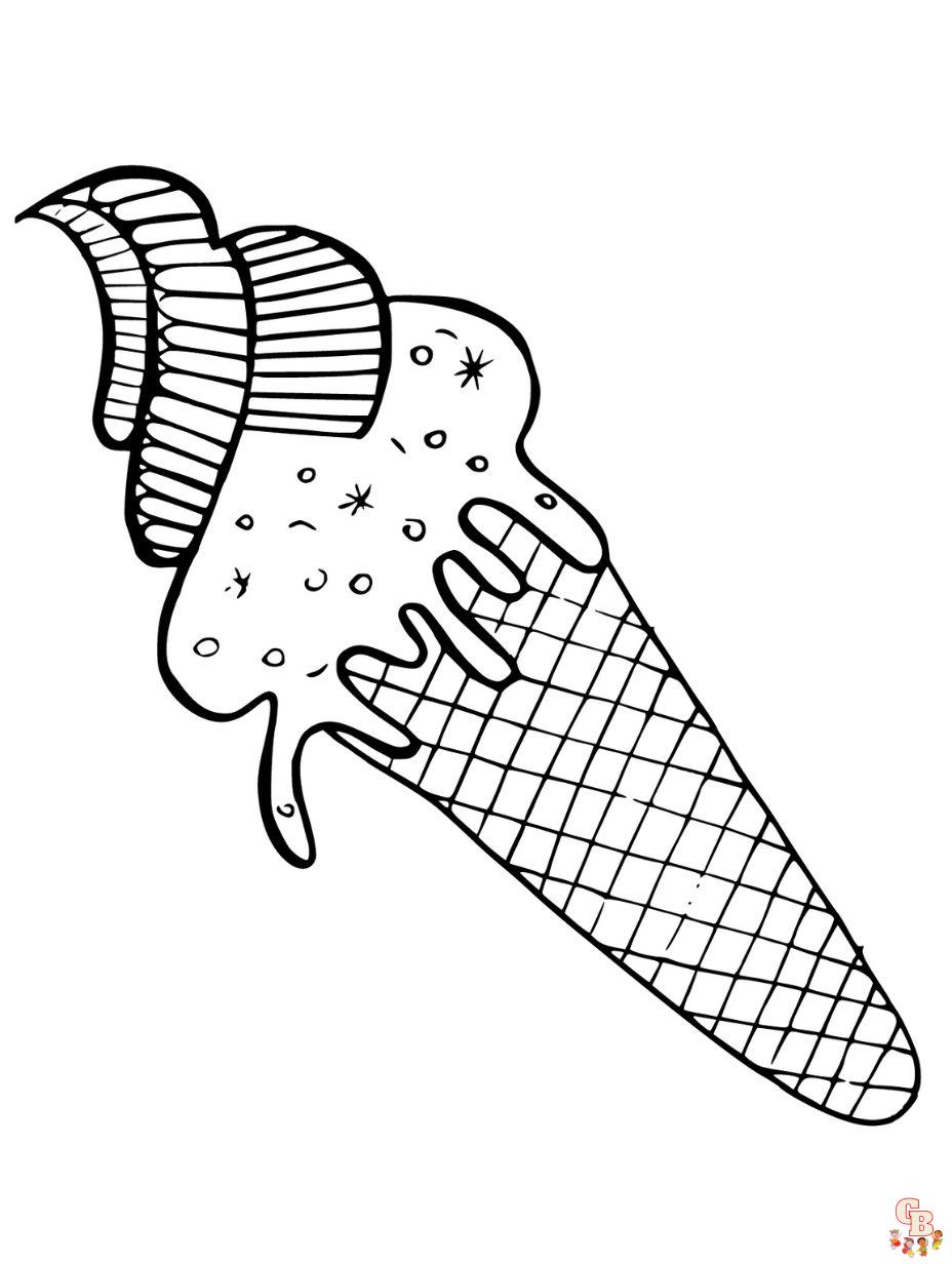 ice cream cone coloring pages