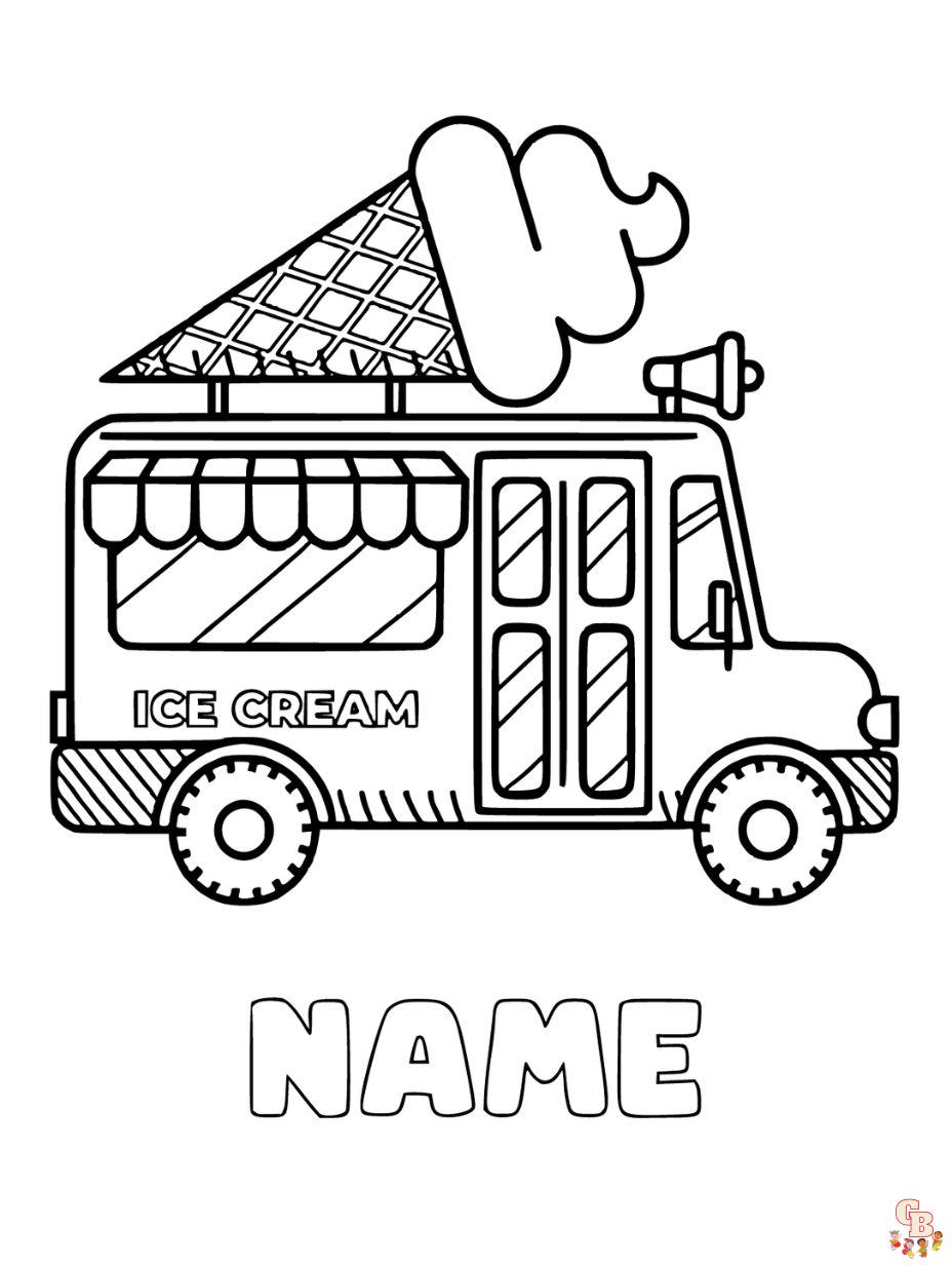 ice cream truck coloring pages