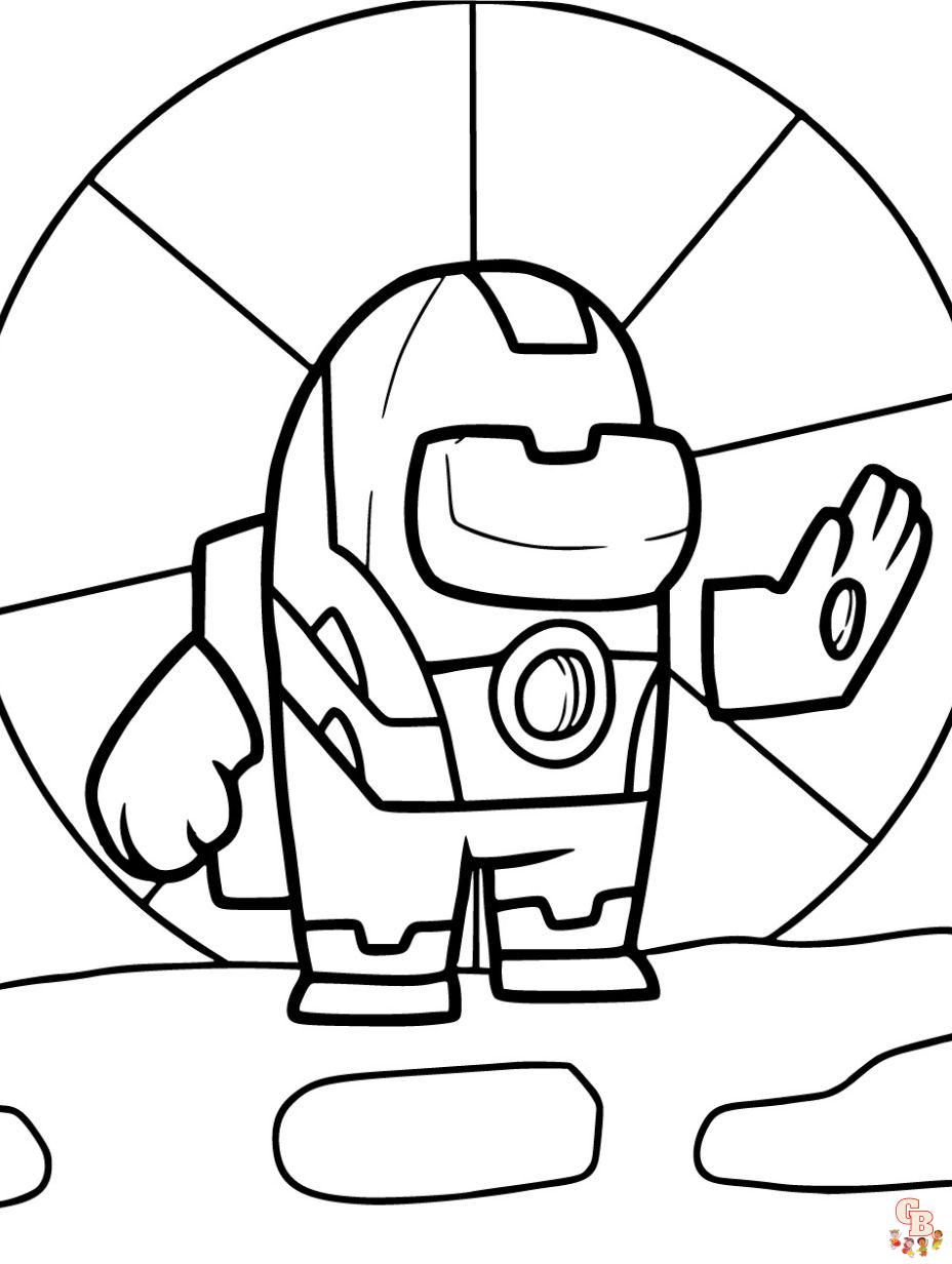 iron man among us coloring pages