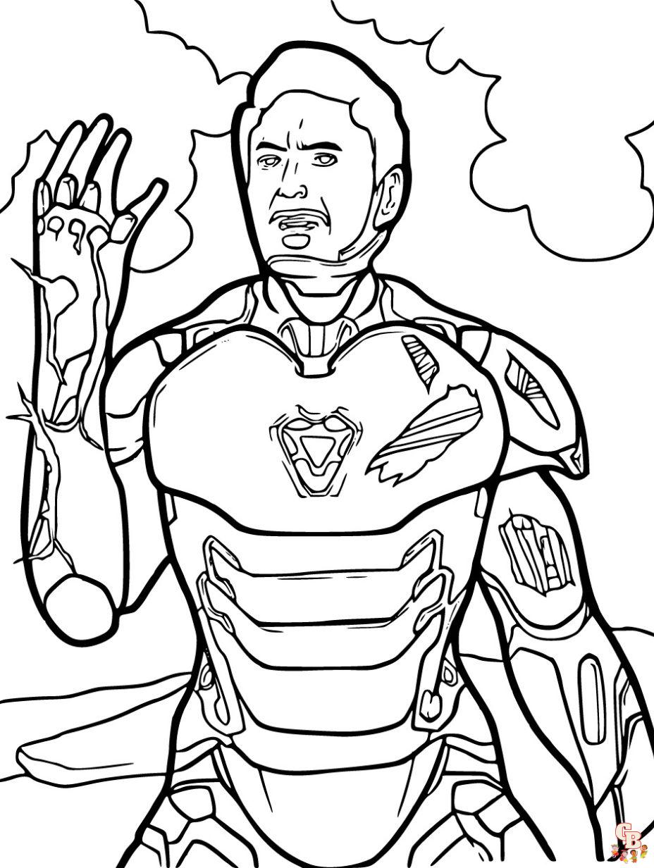 iron man coloring pages endgame