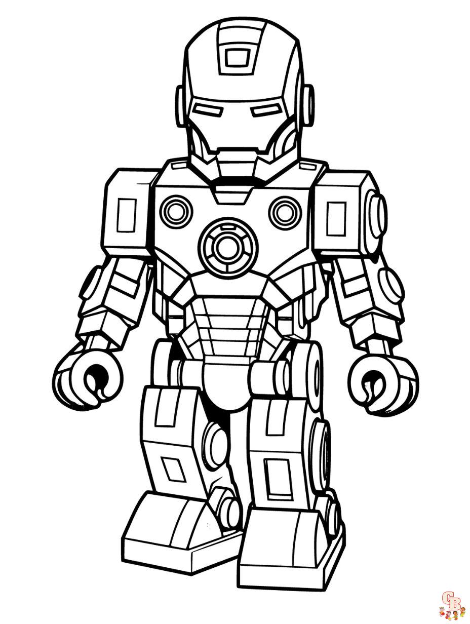 iron man lego coloring pages