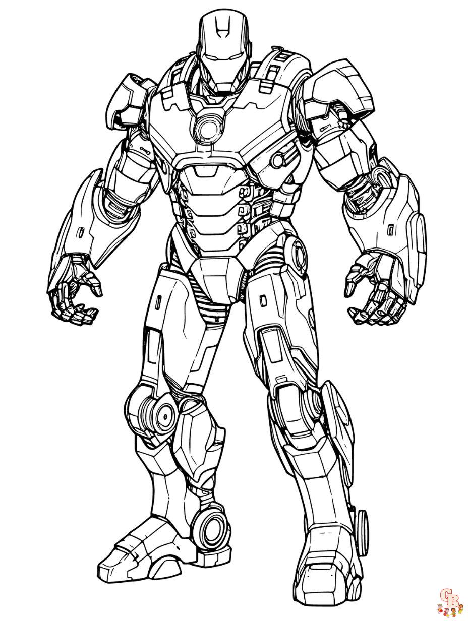 iron man printable coloring pages