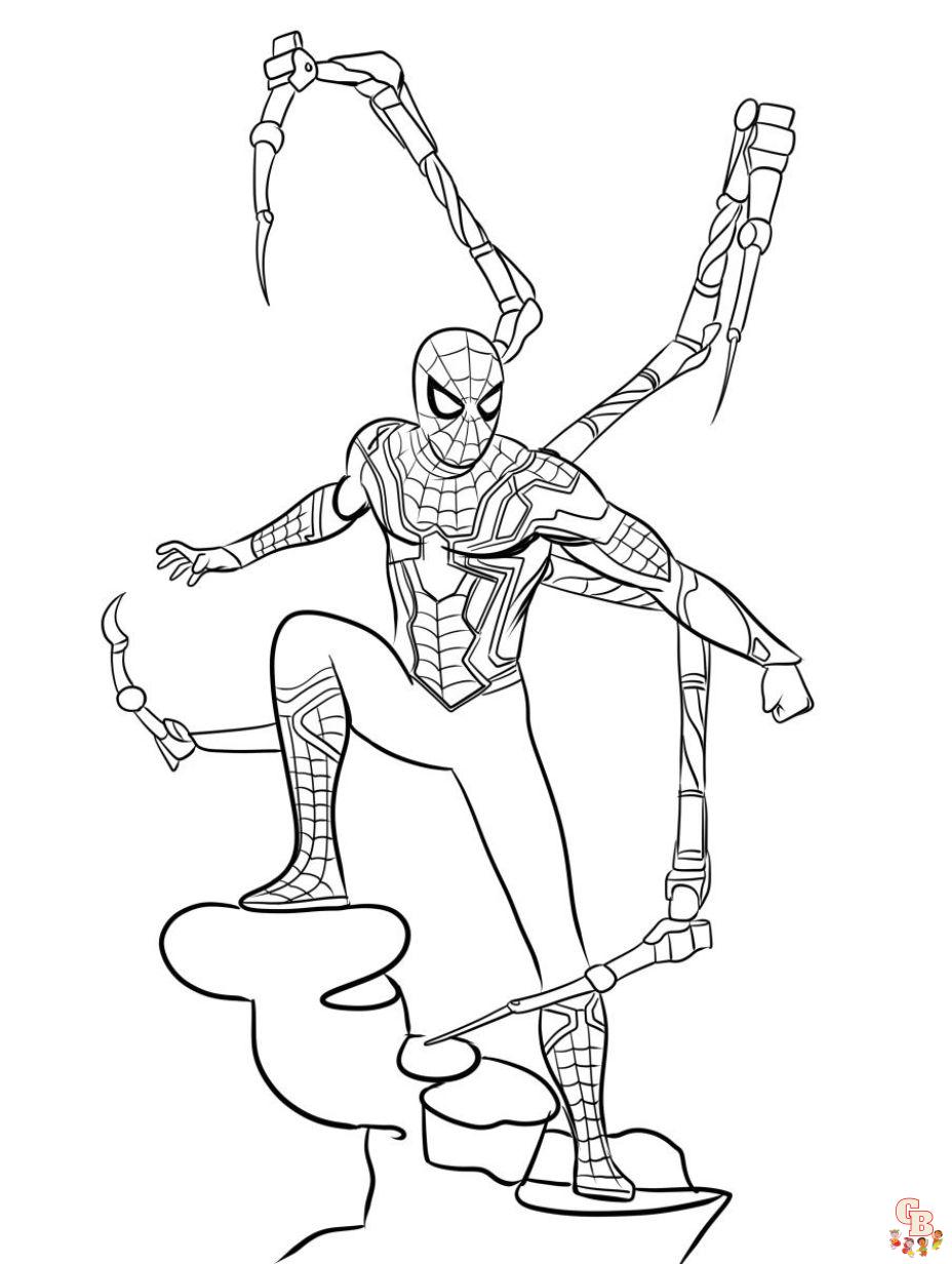 iron man spiderman coloring pages