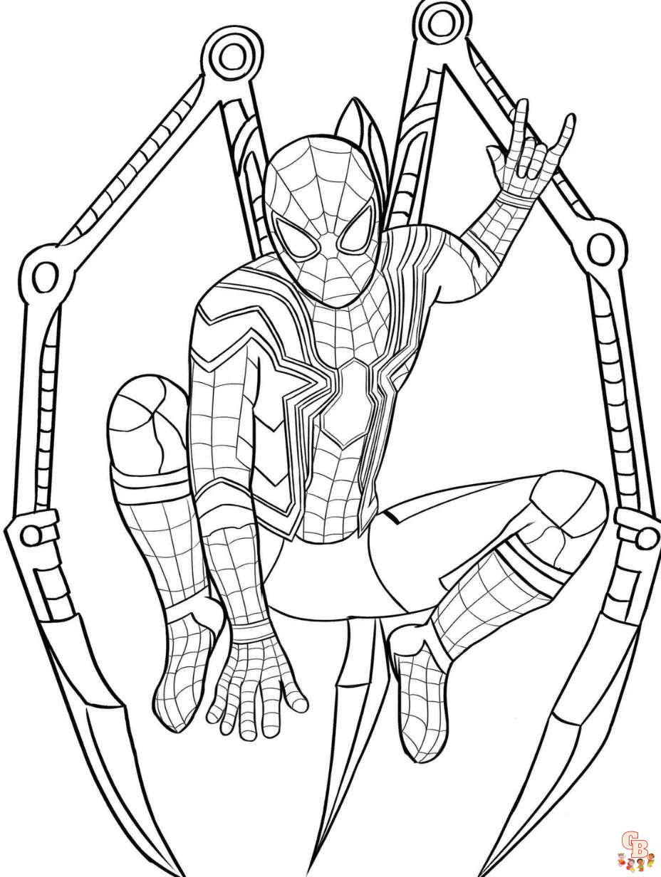 iron spiderman coloring pages