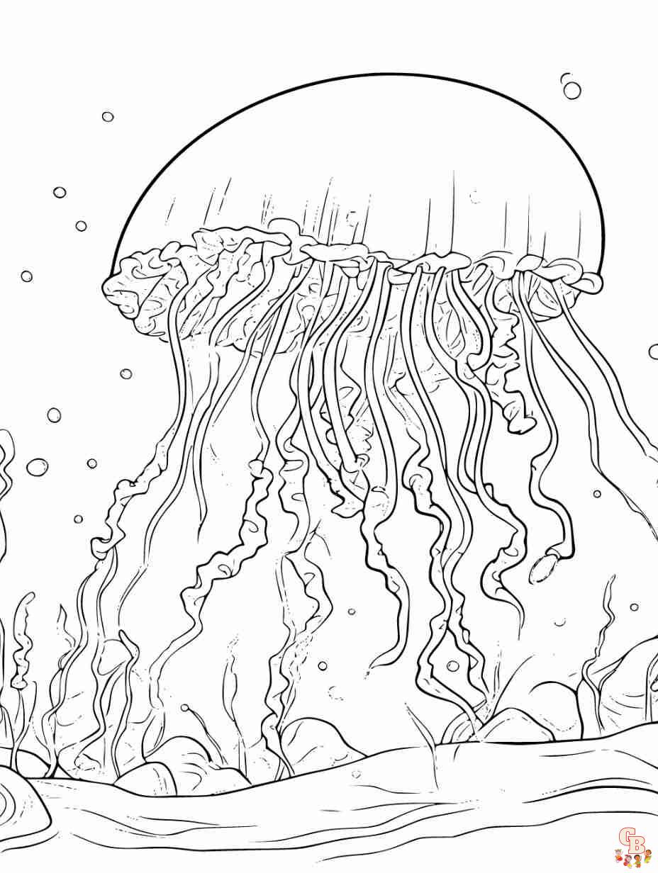 jelly fish coloring pages