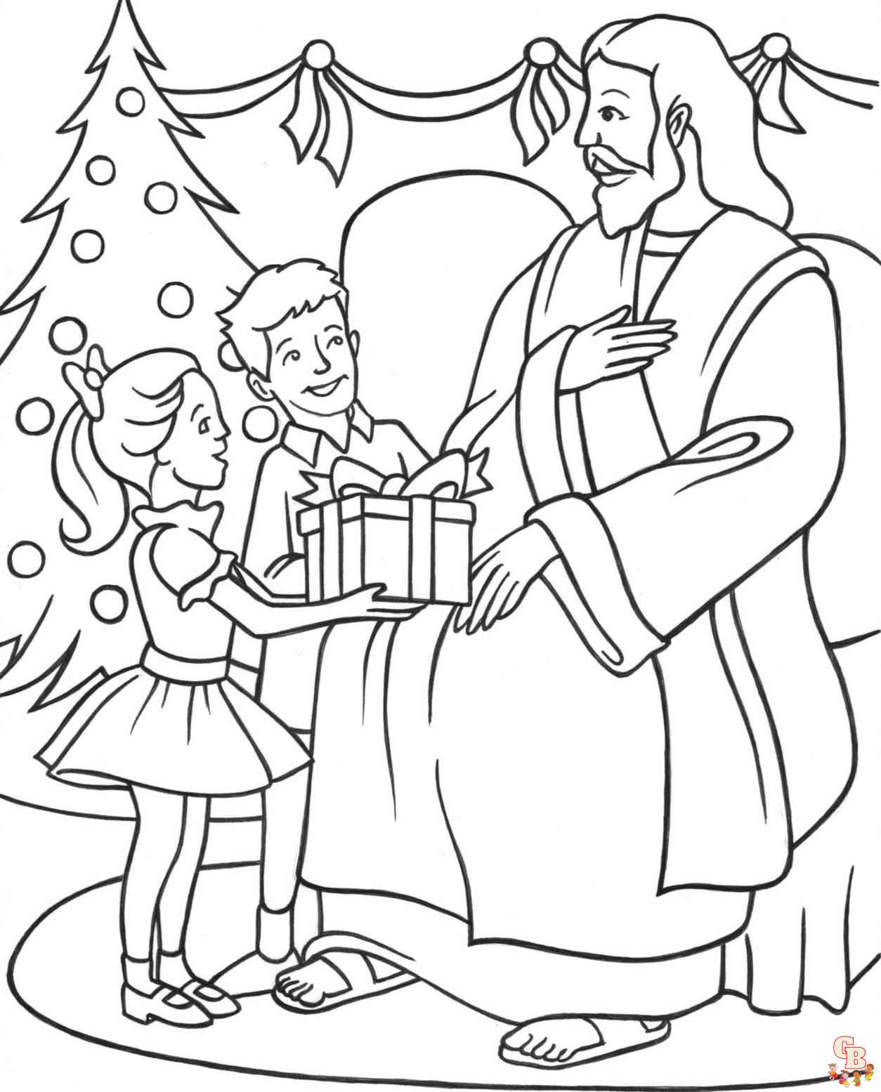 jesus christmas coloring pages