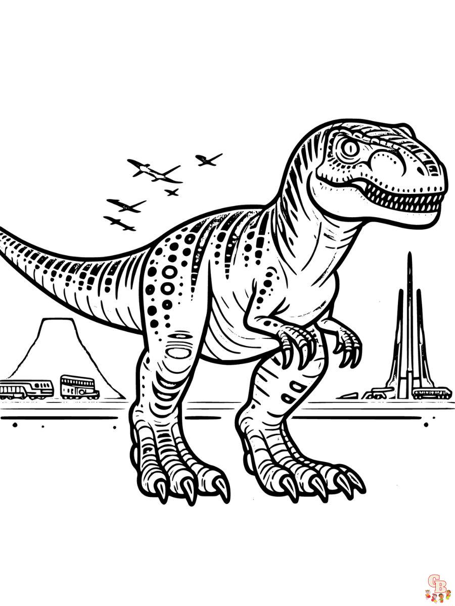 jurassic world dinosaurs coloring pages