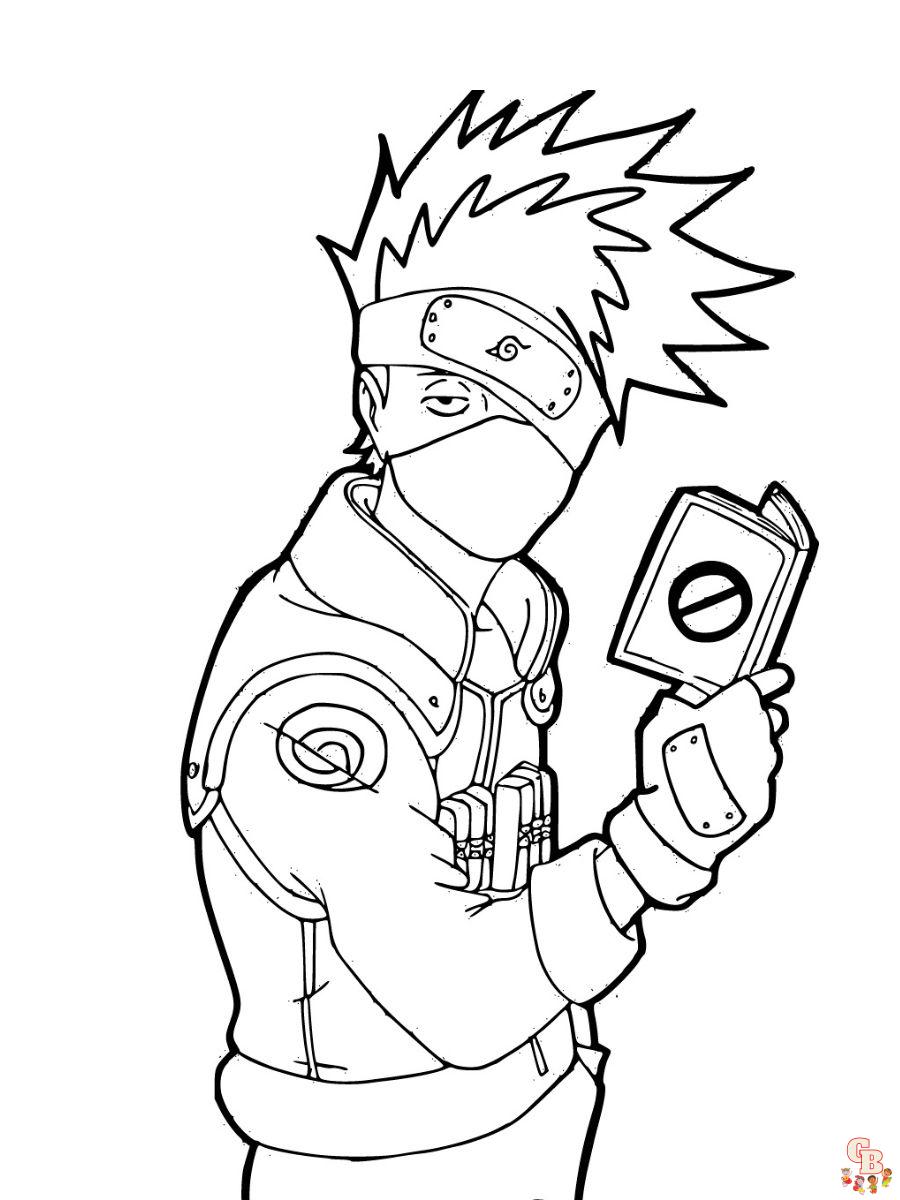 kakashi coloring page free