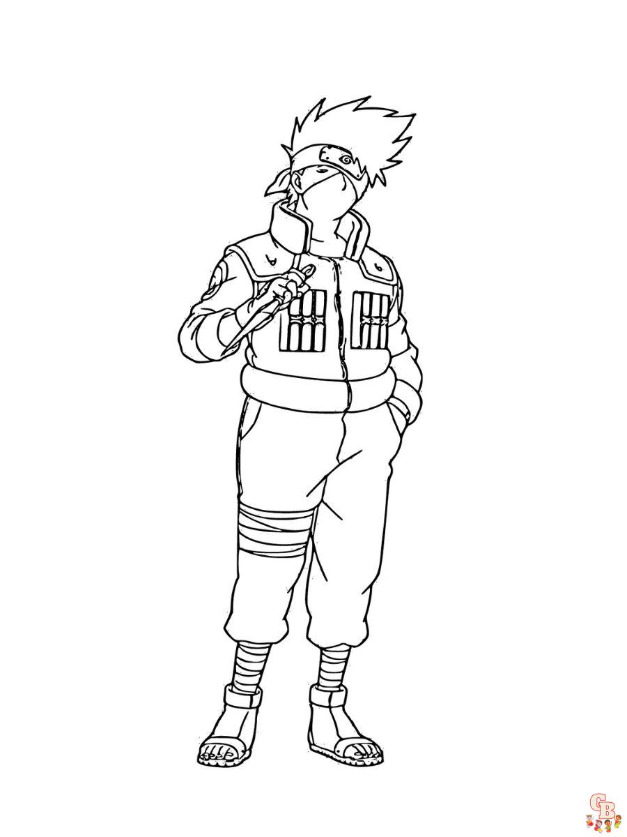 kakashi coloring page printable