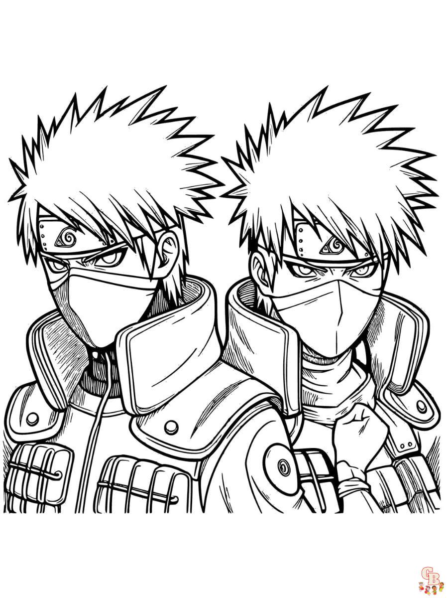 kakashi coloring page